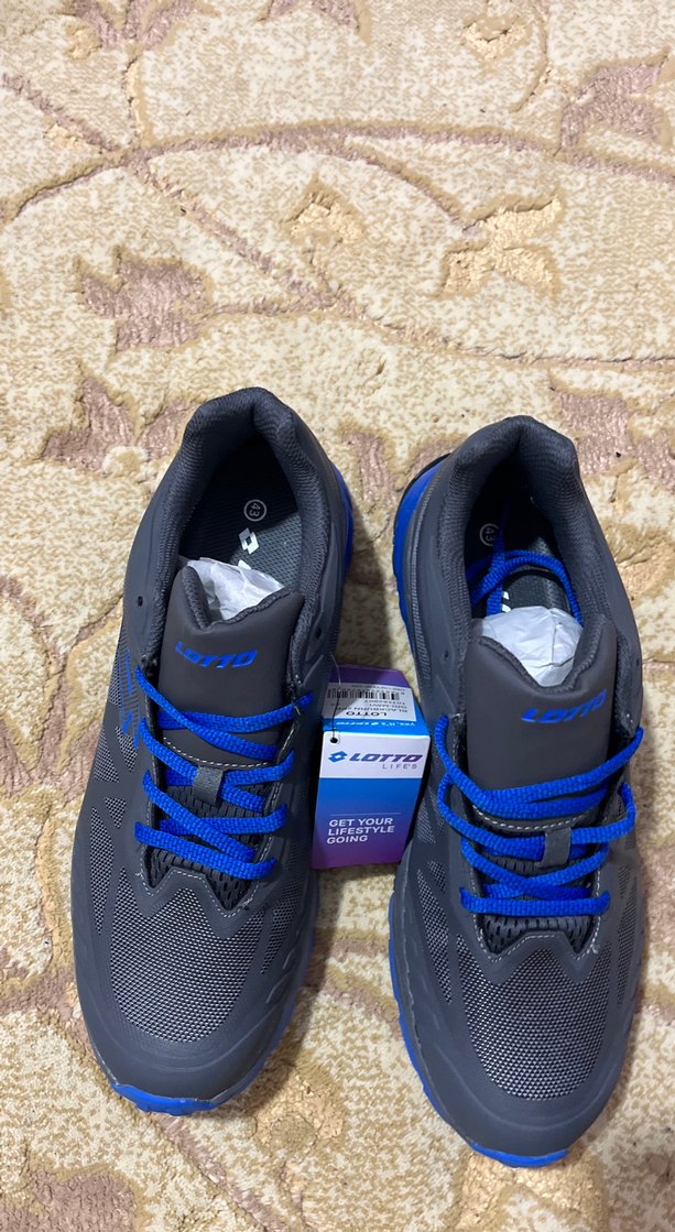 Lotto Gri Mavi Street Wear Erkek Spor AyakkabıWaterproof- - Görsel 3