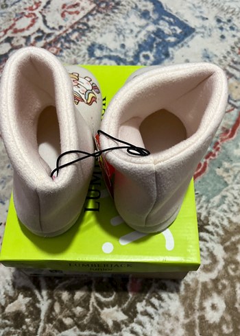 Pembe Unicorn Baskılı Kız Çocuk Ev Terliği30-31 -31-32 mevcut - Görsel 3