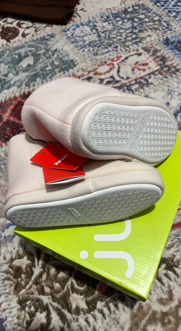 Pembe Unicorn Baskılı Kız Çocuk Ev Terliği30-31 -31-32 mevcut - Görsel 4