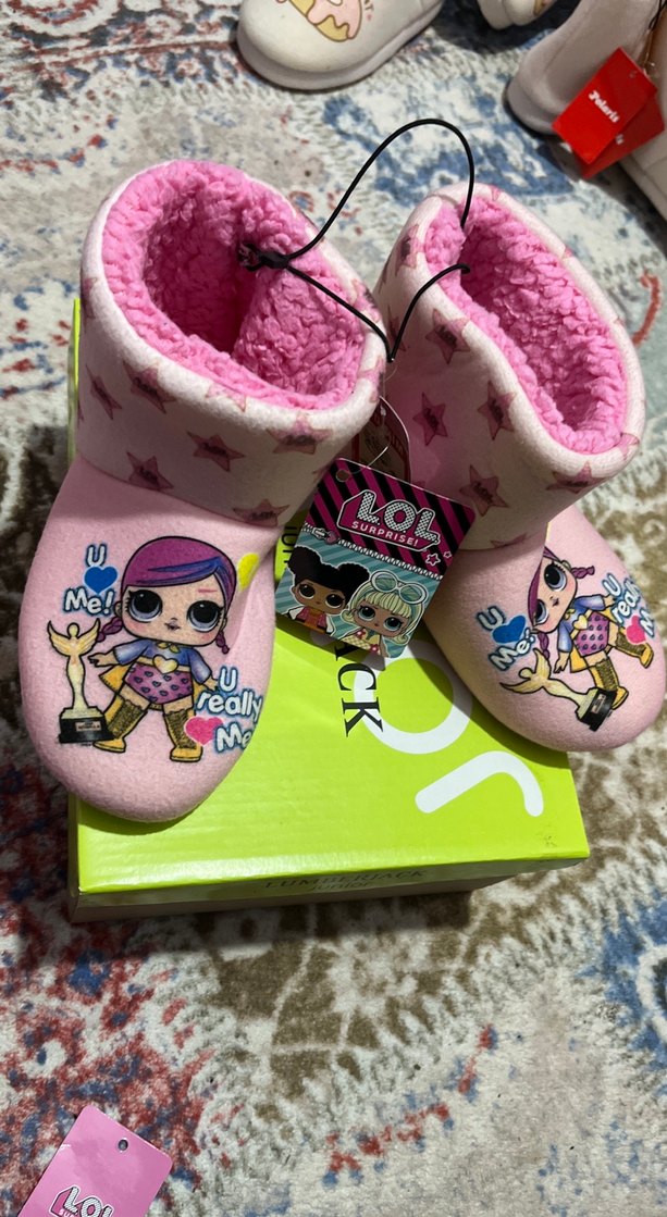 Kız Çocuk Pembe Pop Kültür Sıcak Terlik31-35 arası giyer - Görsel 2