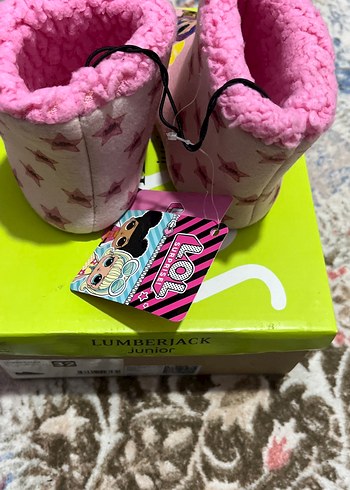 Kız Çocuk Renkli Pop Kültür Desenli Sıcak Ev Terliği24-25 arası - Görsel 4