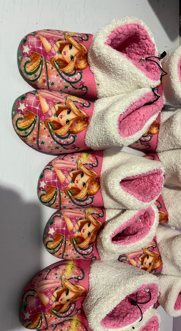 Renkli Nakışlı Kız Çocuk Sıcak Ev Terliği30-35 arası mevcut - Görsel 2