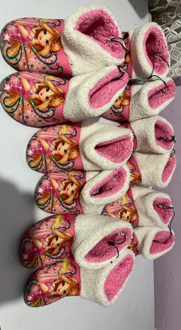 Renkli Nakışlı Kız Çocuk Sıcak Ev Terliği30-35 arası mevcut - Görsel 3