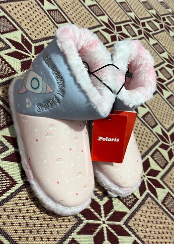 Kız Çocuk Çok Renkli Sıcak Peluş Terlik29-30 giyer - Görsel 2