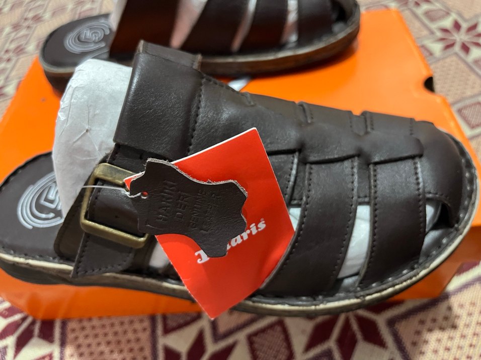 Kahverengi Erkek Tokalı sandaletSÜPER MODEL100/100 deri 40 num - Görsel 3