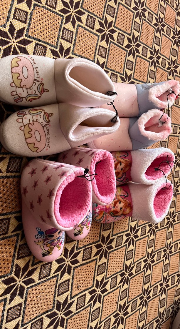 Kızlar için Renkli Örgü Sıcak Terliklersüper modeller 34-35 olu - Görsel 3