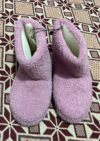 Kızlar için Pembe Örgü Sıcak Terlik37-38giyene olur - Görsel 2