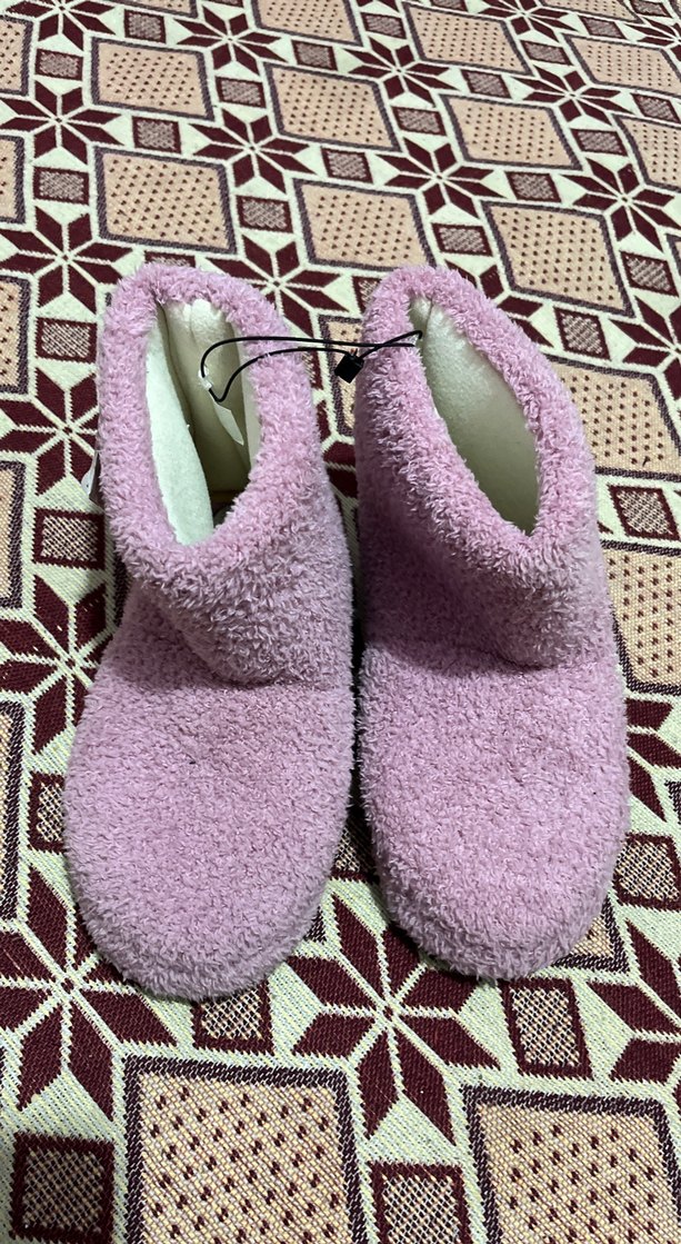 Kızlar için Pembe Örgü Sıcak Terlik37-38giyene olur - Görsel 2