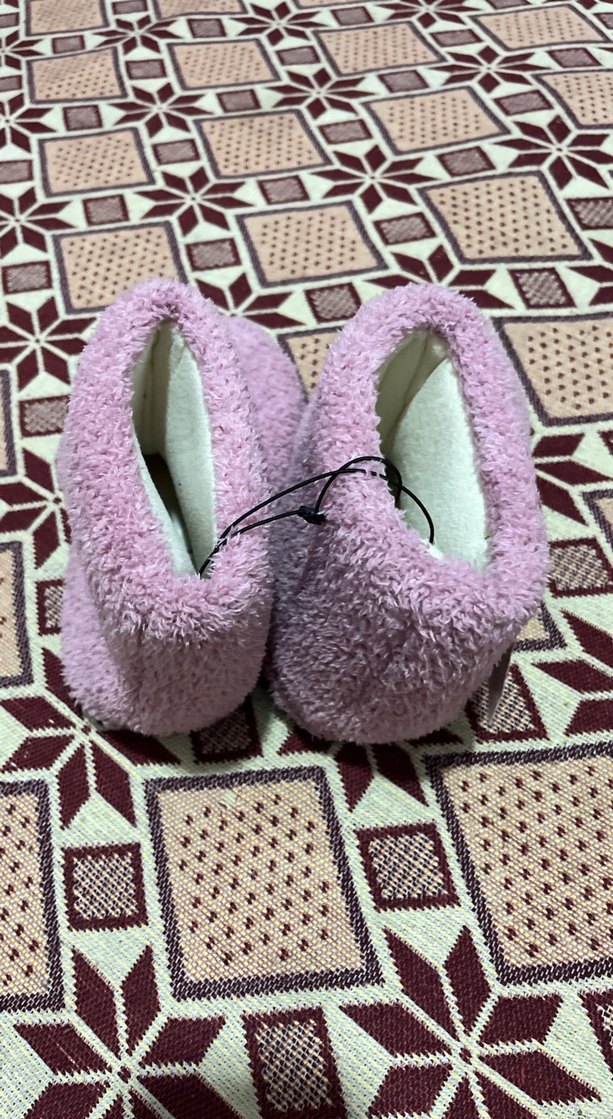 Kızlar için Pembe Örgü Sıcak Terlik37-38giyene olur - Görsel 4