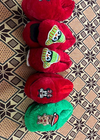 Renkli Nakışlı Kız Çocuk Sıcak Terlikler5-8yaş arası - Görsel 2