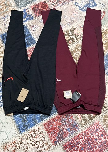 PUMA-NIKEBordo ve Siyah Rahat Kesim Erkek Eşofman AltıXS-S - Görsel 3