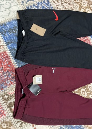 PUMA-NIKEBordo ve Siyah Rahat Kesim Erkek Eşofman AltıXS-S - Görsel 4