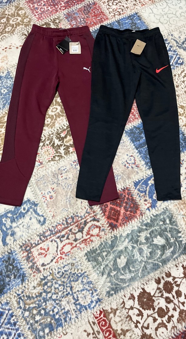 PUMA-NIKEBordo ve Siyah Rahat Kesim Erkek Eşofman AltıXS-S - Görsel 2