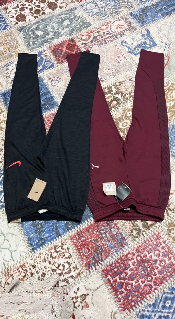 PUMA-NIKEBordo ve Siyah Rahat Kesim Erkek Eşofman AltıXS-S - Görsel 3