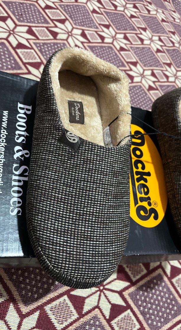 Docker's Erkek Örgü Ev Terliği Kahverengi40-41süper model - Görsel 2