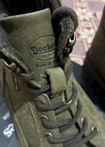 DOCKERS45Kaymaz tErkek Kahverengi Kamuflaj Bot100/100 Deri - Görsel 3