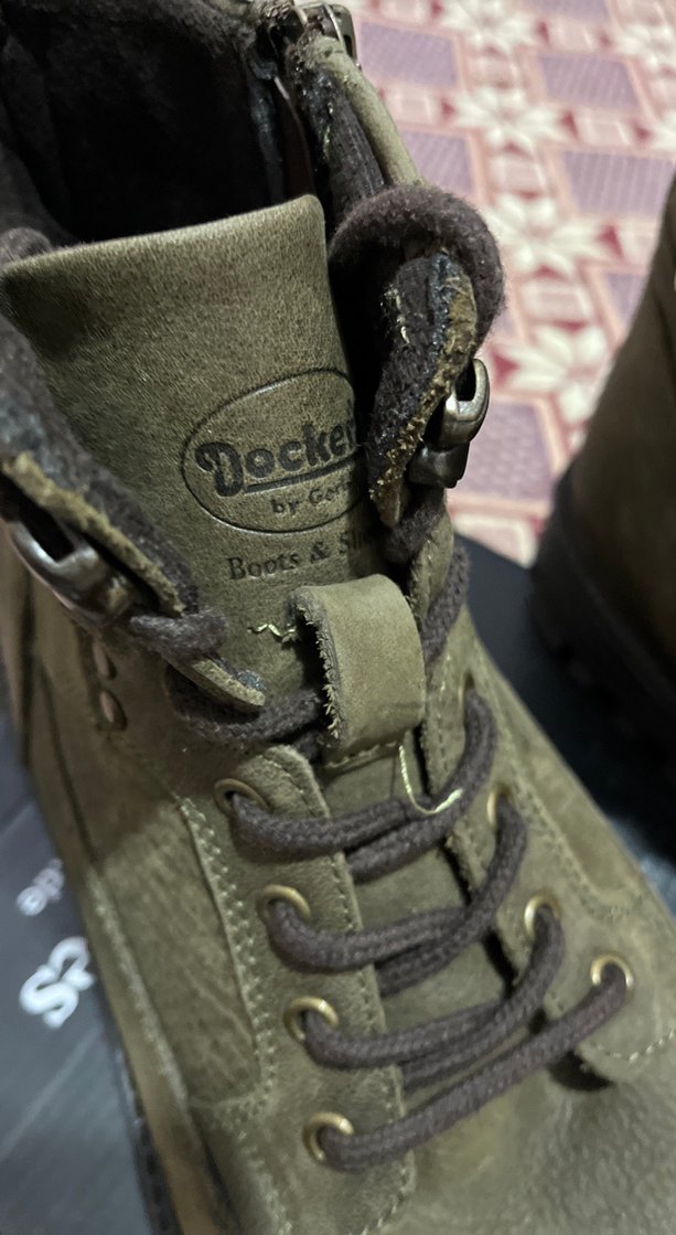 DOCKERS45Kaymaz tErkek Kahverengi Kamuflaj Bot100/100 Deri - Görsel 3