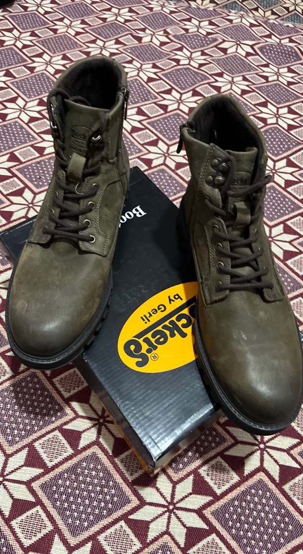 DOCKERS45Kaymaz tErkek Kahverengi Kamuflaj Bot100/100 Deri - Görsel 2