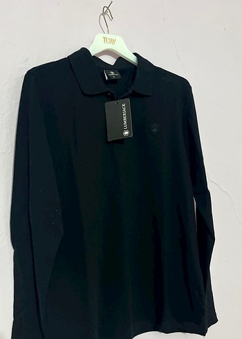 LUMBERJACK Siyah Uzun Kollu Polo Yaka Tişört-S-M mevcut - Görsel 4