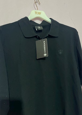 LUMBERJACK Siyah Uzun Kollu Polo Yaka Tişört-S-M mevcut - Görsel 3