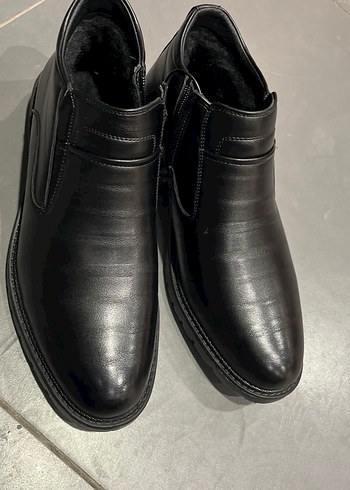 Fermuarlı Siyah Erkek içi yünlü DERİ BOT40-45 arası mevcut  - Görsel 2