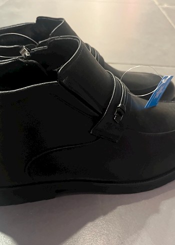 Siyah Erkek Kemerli Kauçuk Bot40-45 arası Deri süper model kürk - Görsel 2