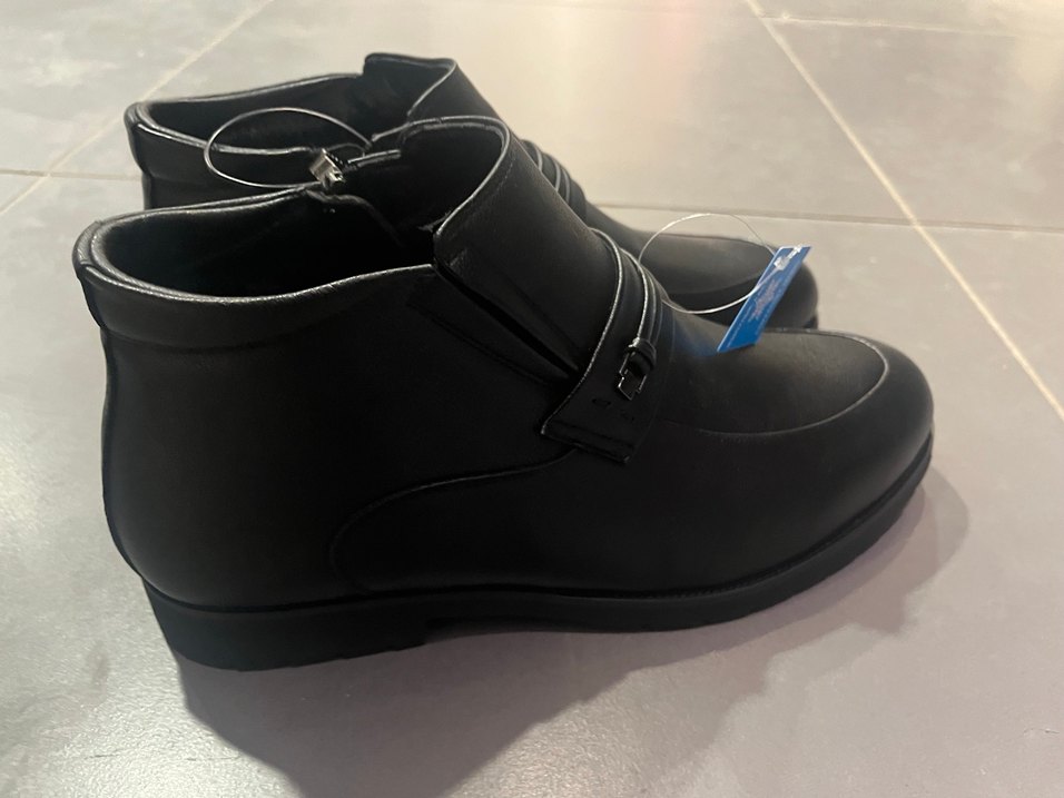 Siyah Erkek Kemerli Kauçuk Bot40-45 arası Deri süper model kürk - Görsel 2