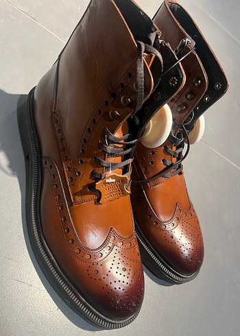 İNCİ43-45 mevcut Klasik 100/100 Deri Erkek Kahverengi Botsüper - Görsel 6