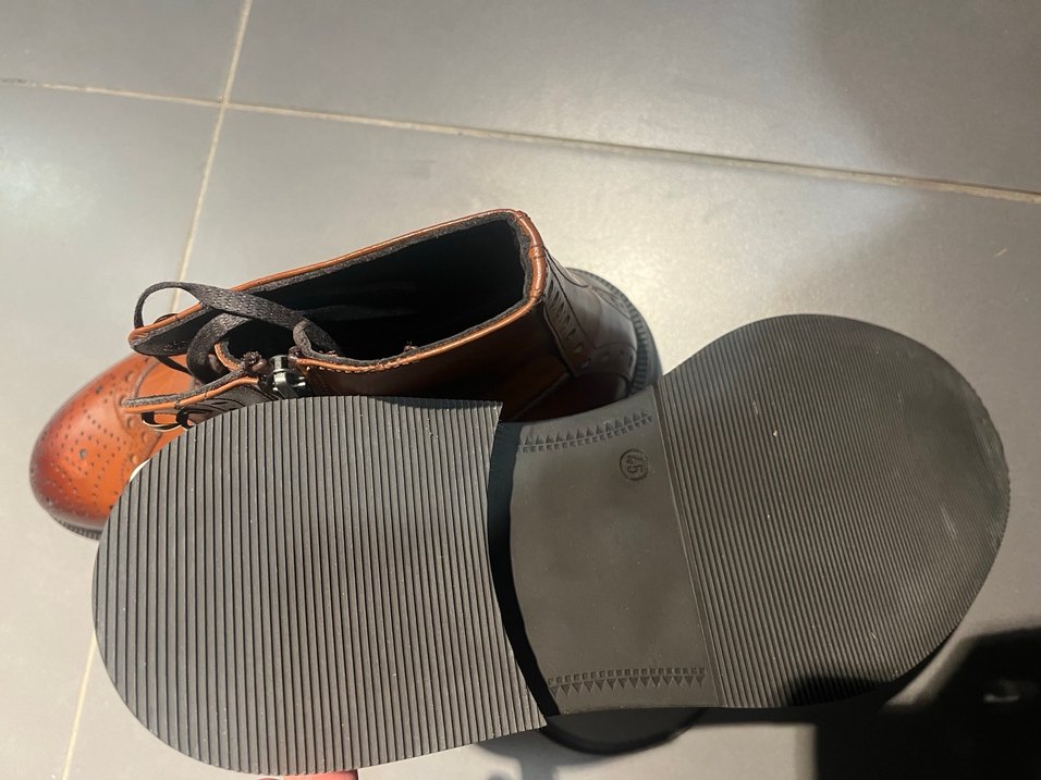 İNCİ43-45 mevcut Klasik 100/100 Deri Erkek Kahverengi Botsüper - Görsel 5