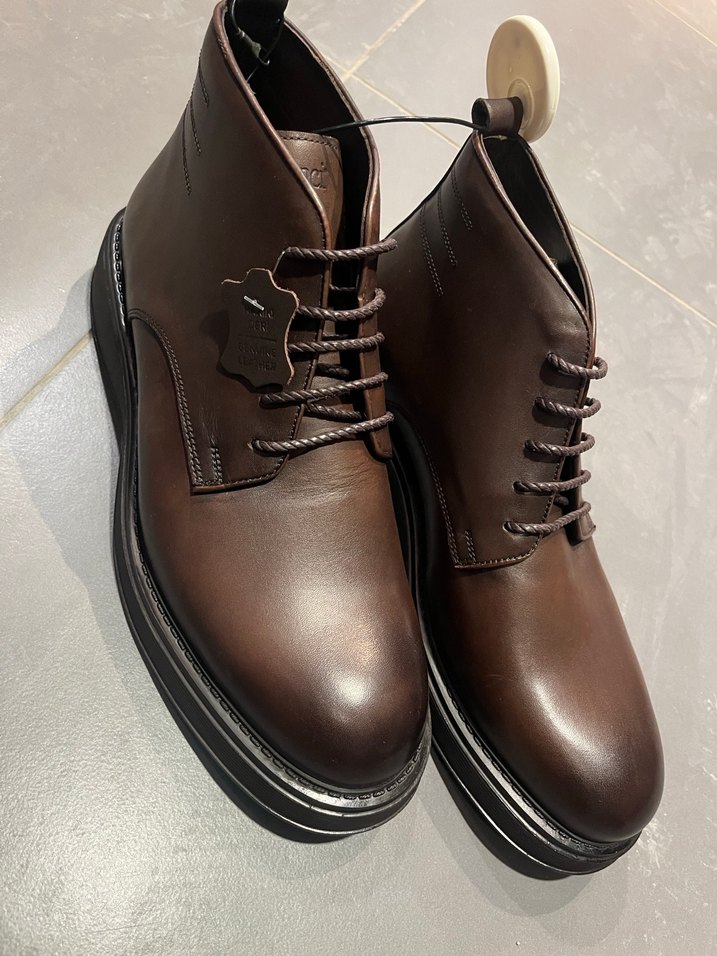 İNCİ MARKA 100/100 Deri Kahverengi Deri Erkek Botları 44 numara - Görsel 2