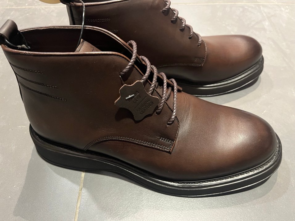 İNCİ MARKA 100/100 Deri Kahverengi Deri Erkek Botları 44 numara - Görsel 4