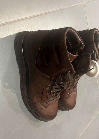 İNCİ MARKA100/100 deri Kahverengi Deri Erkek Botları42 - Görsel 3