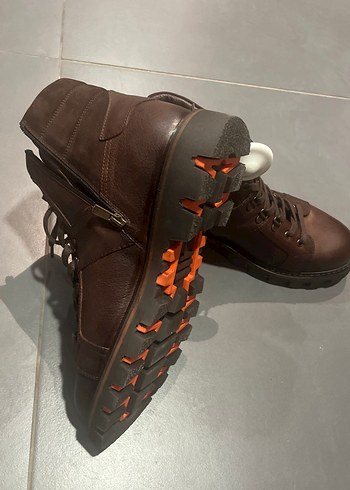 İNCİ MARKA100/100 deri Kahverengi Deri Erkek Botları42 - Görsel 4