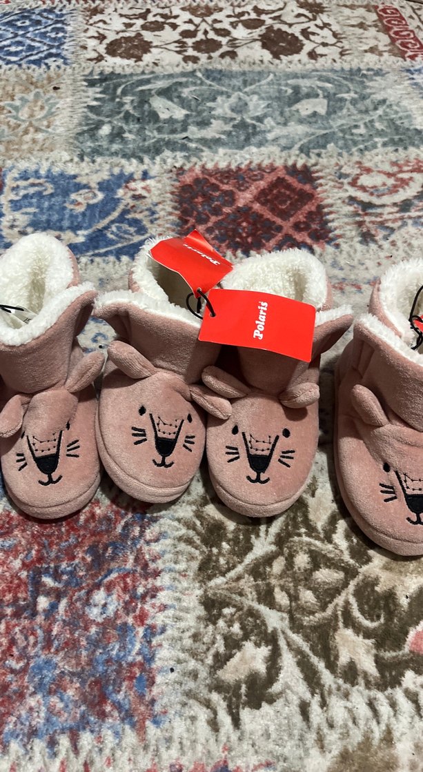 Polaris Kahverengi Kız-Erkek Çocuk Ev Terliği23-24-25-26 mevcut - Görsel 4