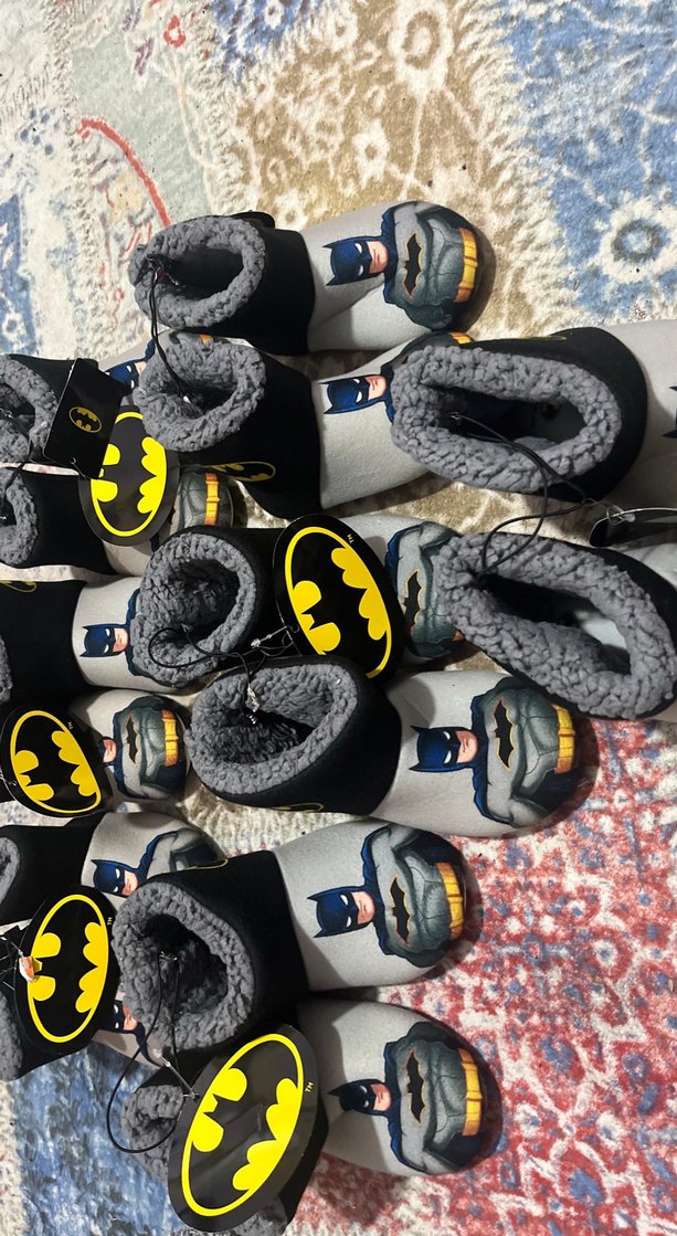 Erkek Batman Desenli Sıcak Ev Terliği24-25-26-27-28-29 mevcut - Görsel 2