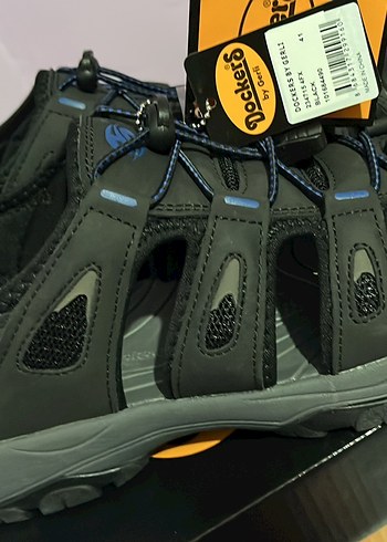 Siyah Biker Erkek Sandalet Velcro - Görsel 2