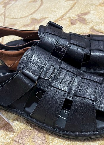 Tokalı Siyah Erkek Sandalet - Görsel 6