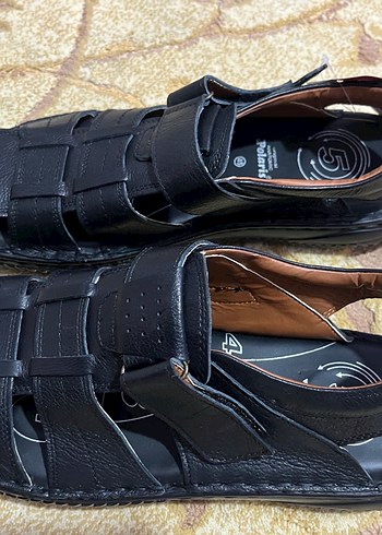 Tokalı Siyah Erkek Sandalet - Görsel 2