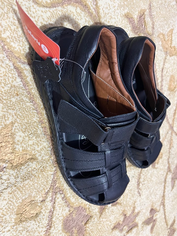 Tokalı Siyah Erkek Sandalet - Görsel 4