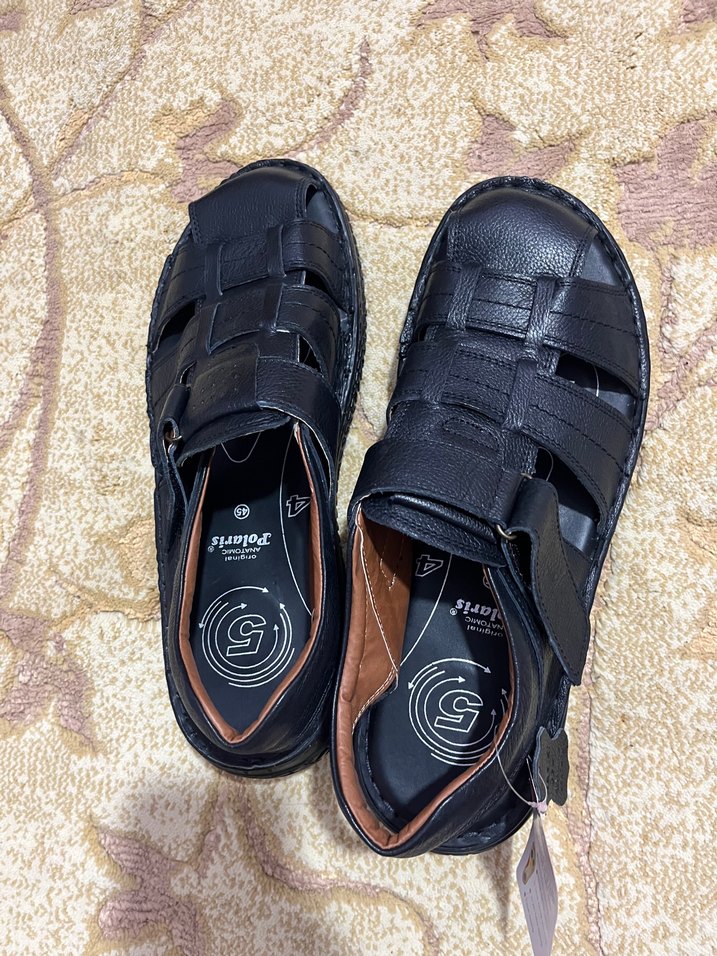 Tokalı Siyah Erkek Sandalet - Görsel 3