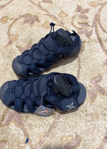Kinetix Bayan Lacivert Spor Sandalet Velcro
