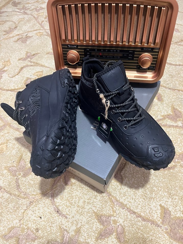 Erkek Siyah Outdoor Bağcıklı Kauçuk Bot - Görsel 2