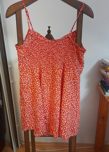 Kırmızı Bağcıklı Mini Bohem Elbise - Görsel 2