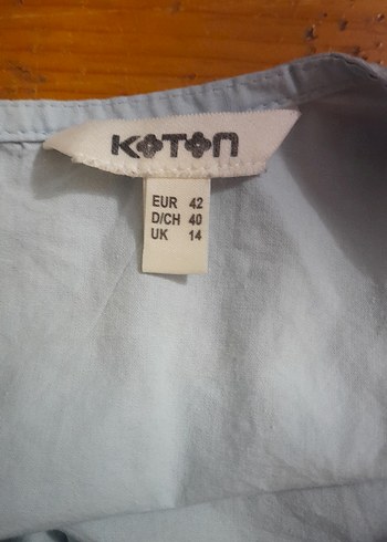 Dantel Detaylı Mavi Denim Kısa Kollu Bluz - Görsel 3