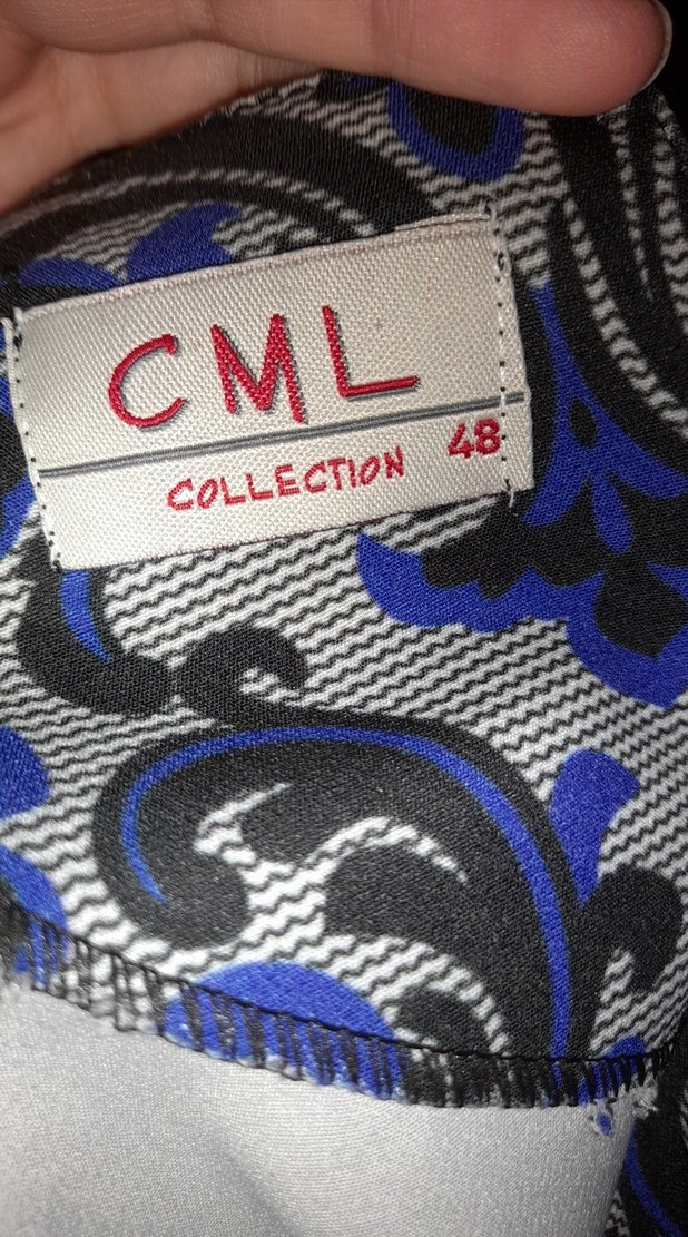 Desenli V Yaka Uzun  Tunik - Görsel 3