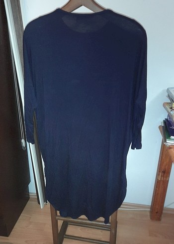 Püsküllü Lacivert Bohem Uzun Kollu Tunik - Görsel 2