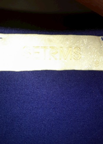 Bohem Zincir Detaylı Mavi Uzun Kollu Hamile Elbisesi - Görsel 3