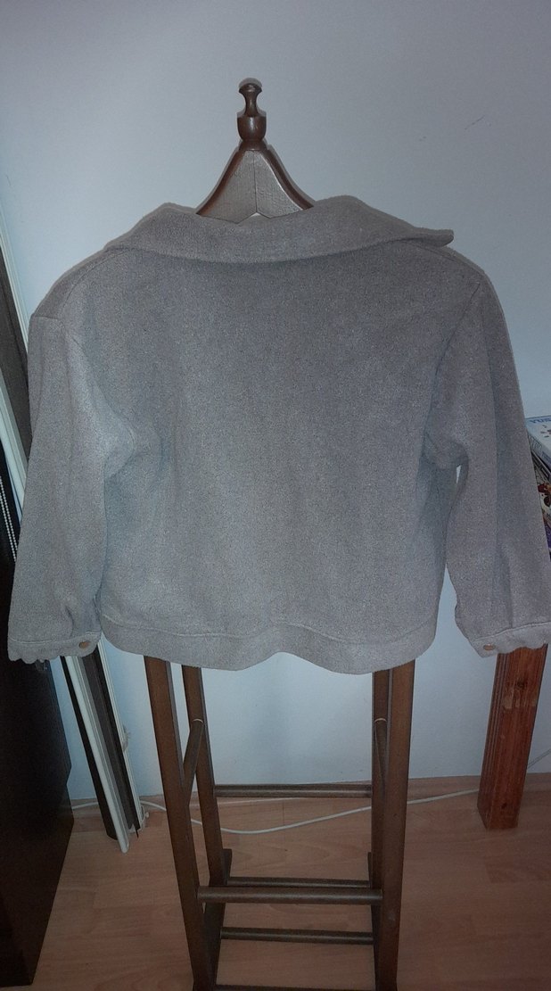 kahverengi Düğmeli Kısa Kadın Ceket - Görsel 2