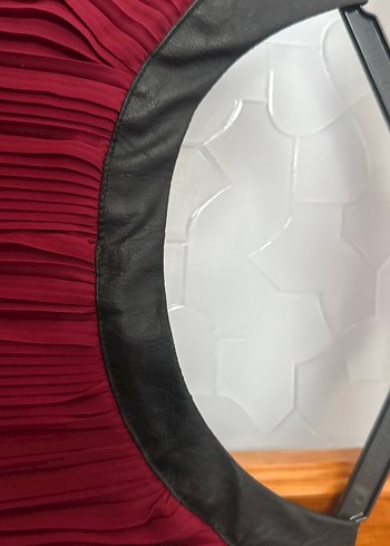 36 Beden Bordo Piliseli Kısa Kadın Triko Elbise