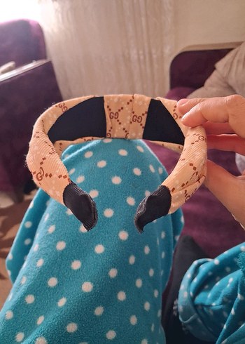 Bohem Tarzı Tokalı Kahverengi Saç Bandı - Görsel 3